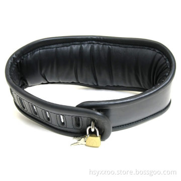 Leather PVC SM Sex Toy Latest Wholesale Collar with lock Comfortable Female Collar With Hex Screw